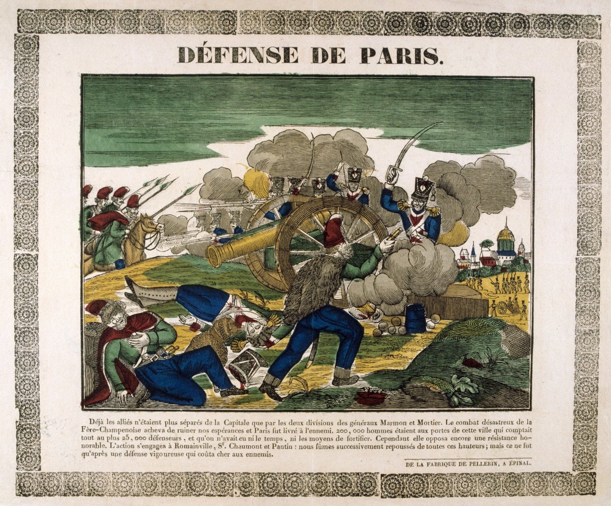 Párizs védelme, 1814, XIX alkotó: Unbekannt