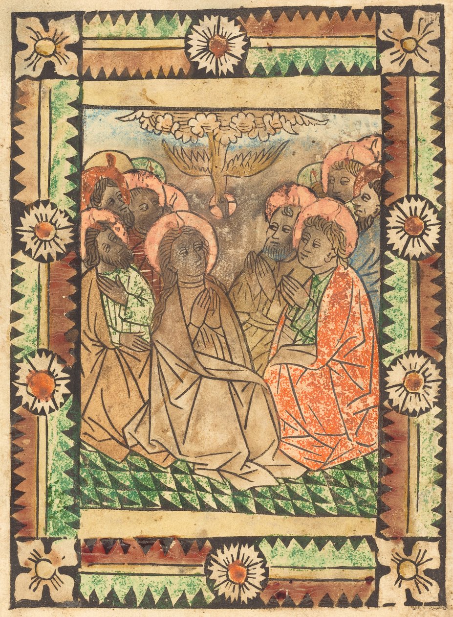 A Szentlélek leszállása, c. 1450. alkotó: Unbekannt