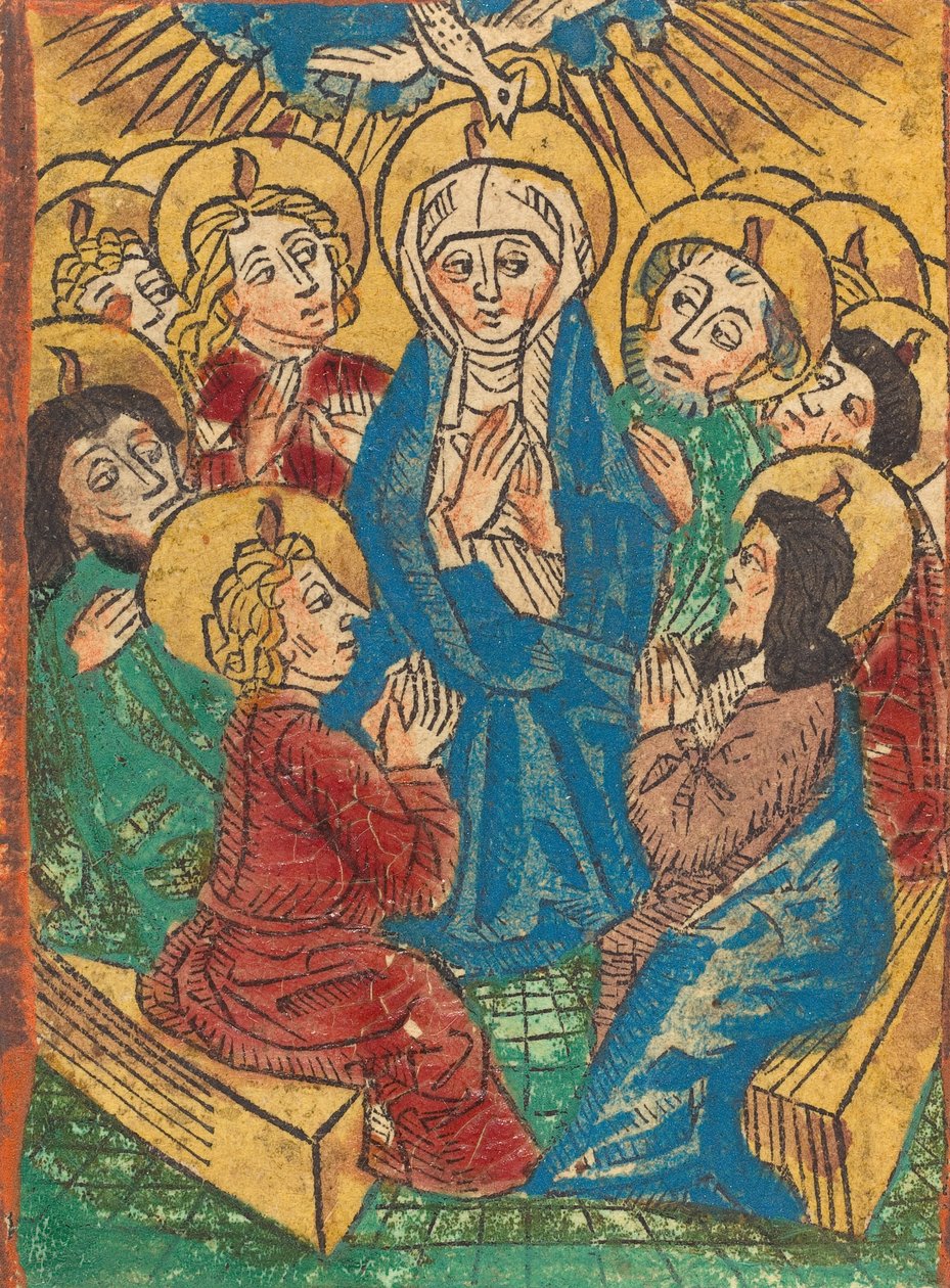 A Szentlélek leszállása, c. 1490. alkotó: Unbekannt