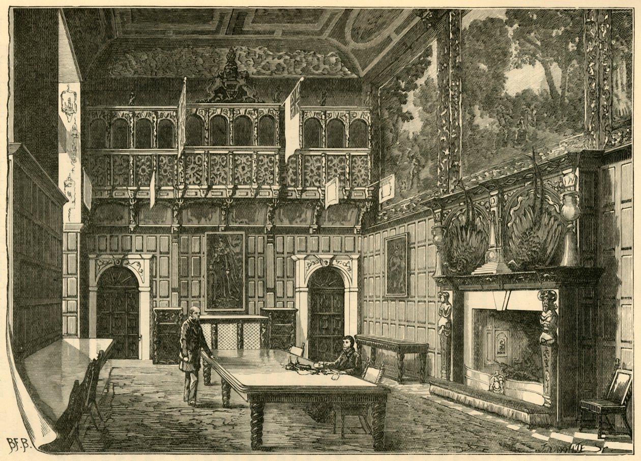 The Dining-Hall, Hatfield, 1898. alkotó: Unbekannt