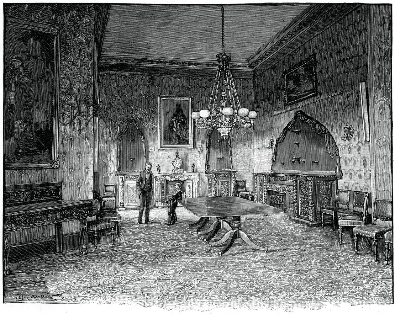 The Dining Room, Kilkenny House, Írország, XIX. század alkotó: Unbekannt