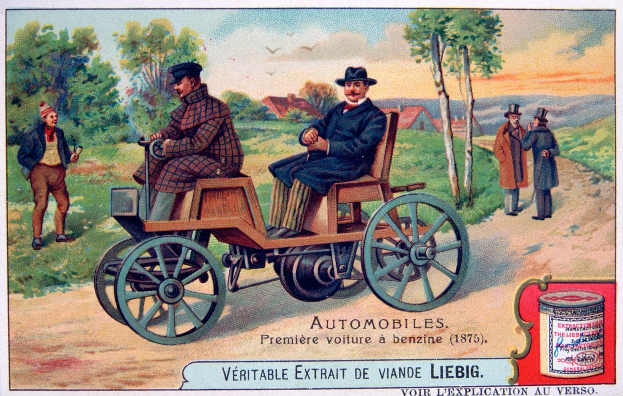 Az első benzin autó, 1875, 1900 c alkotó: Unbekannt