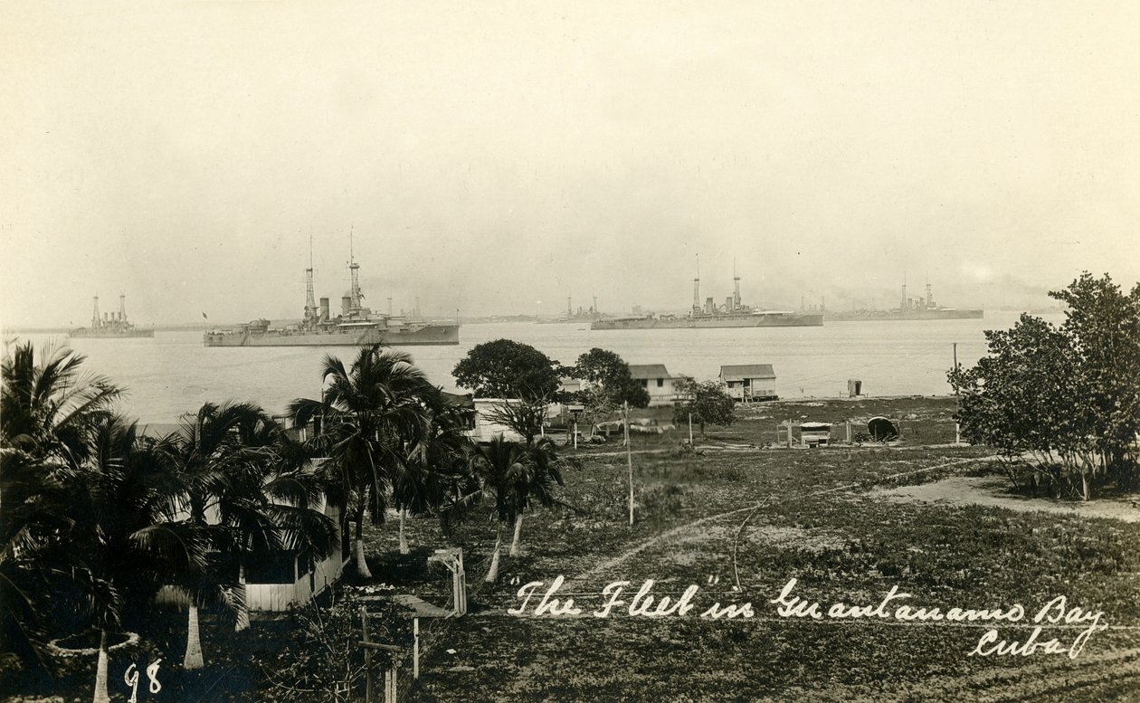 A Flotta a Guantanamo-öbölben, Kubában, 1919. alkotó: Unbekannt