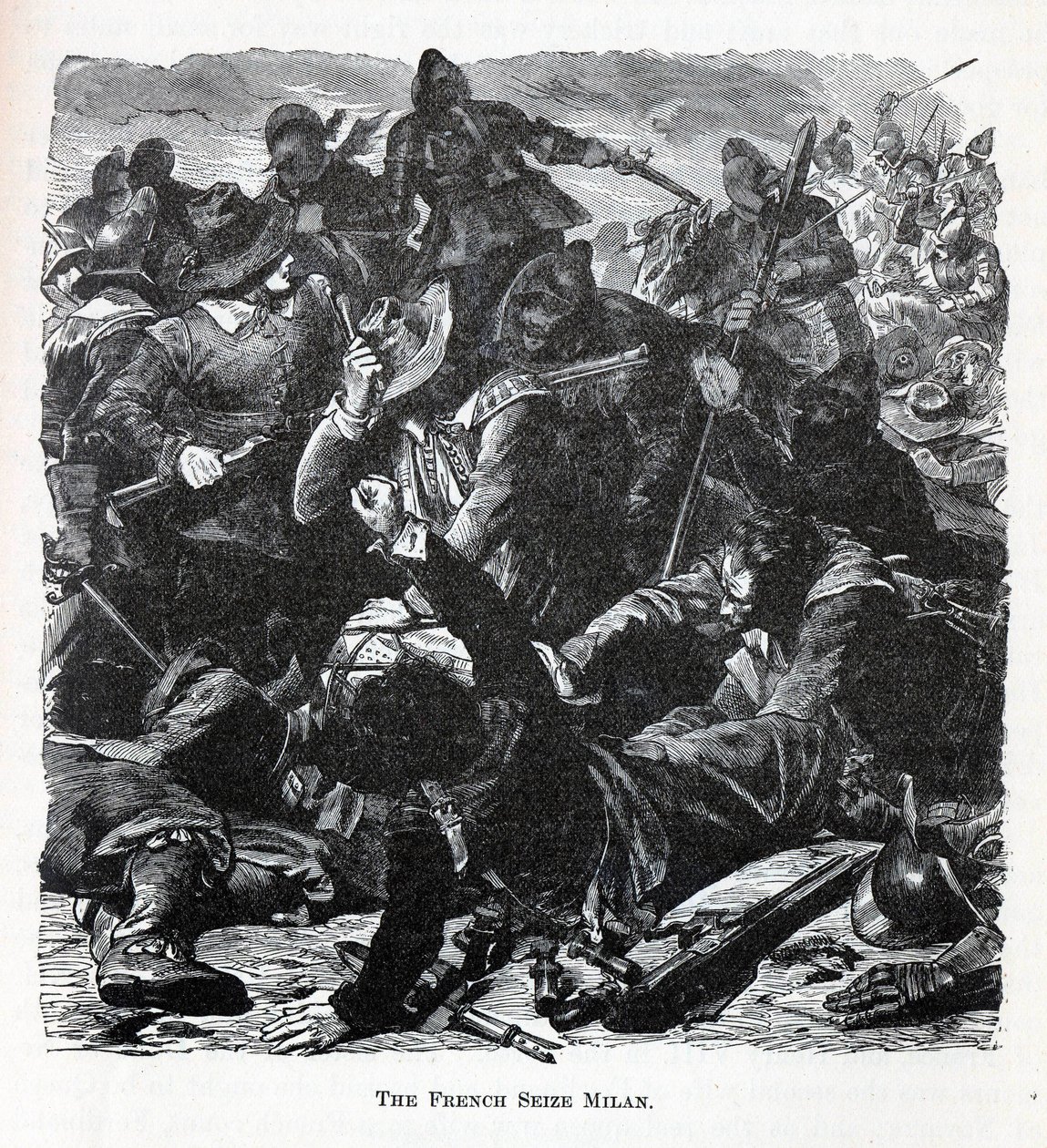 A franciák elfoglalják Milánót, 1882 alkotó: Unbekannt