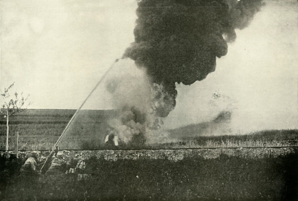 A német Flammenwerfer., 1919. alkotó: Unbekannt