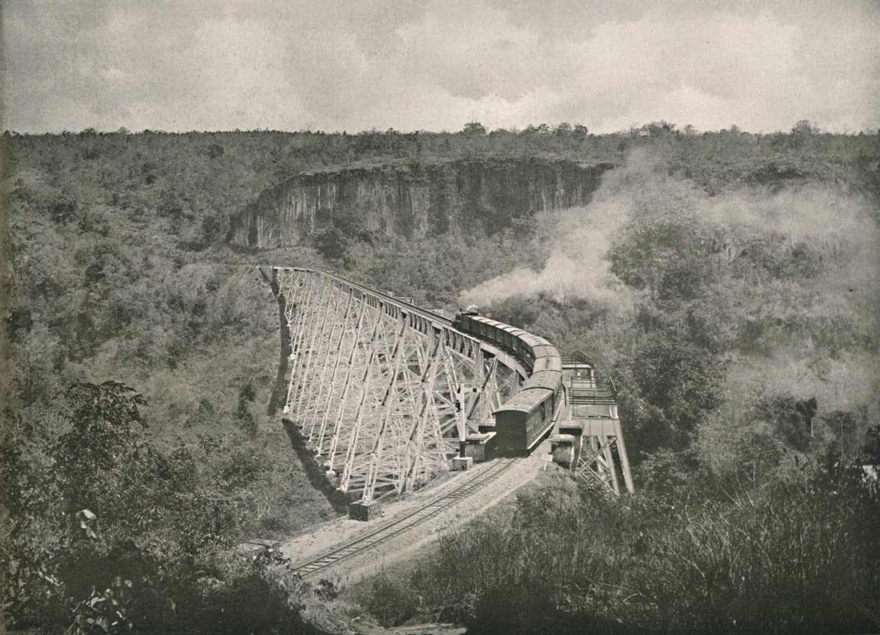 A Gokteik-szurdok és a vasúti híd, 1900. alkotó: Unbekannt