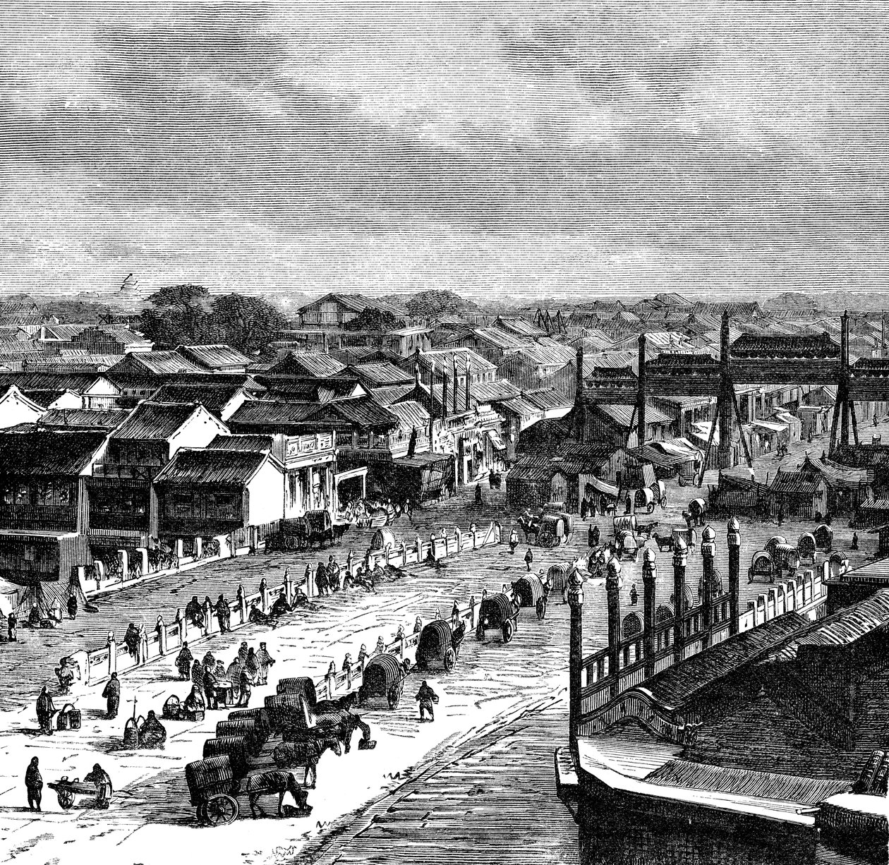 The High Street, Peking, 1890 alkotó: Unbekannt