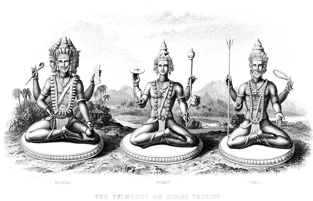 A Hindu Szentháromság, 1800 alkotó: Unbekannt