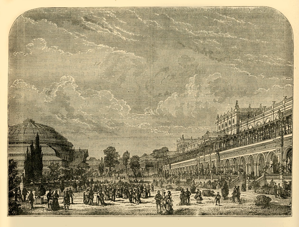 A Kertészeti Kert és Kiállító épület, 1876. alkotó: Unbekannt