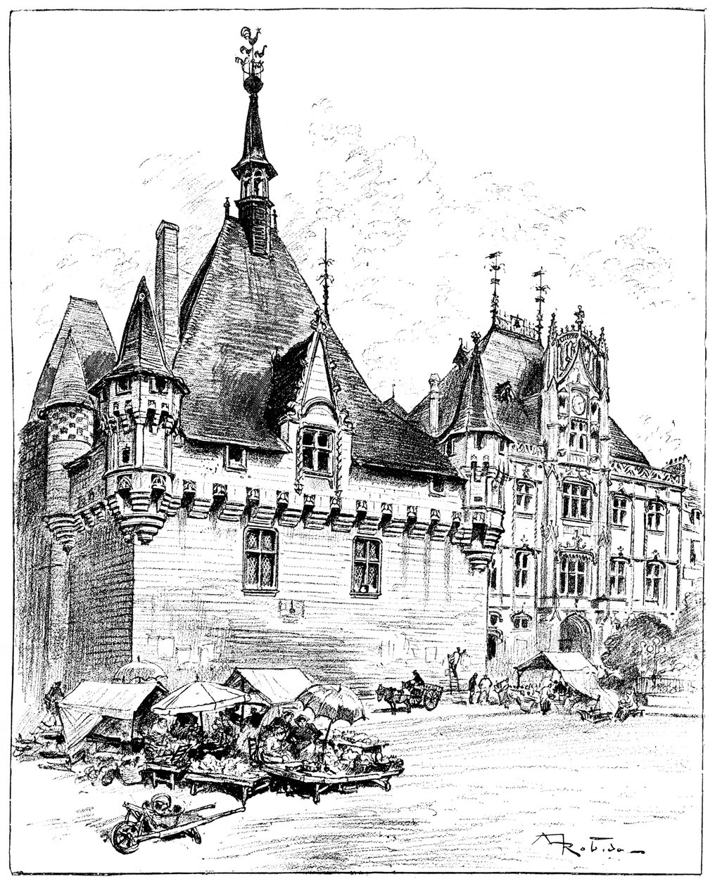 A városháza, 1899 alkotó: Unbekannt