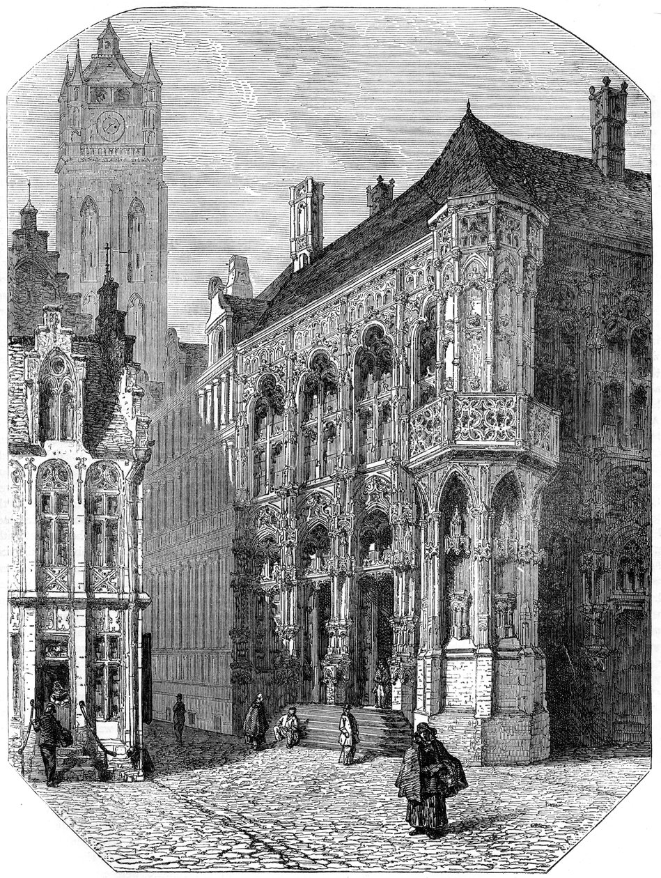 A Hotel de Ville, Gent, 19. század alkotó: Unbekannt