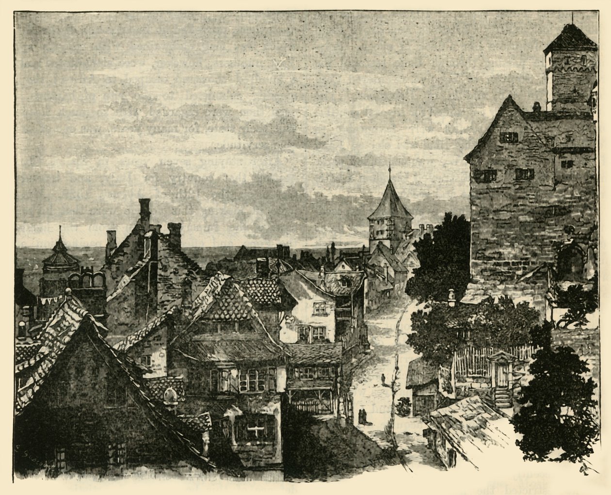 A Kaiserberg, Nürnberg, 1890. alkotó: Unbekannt