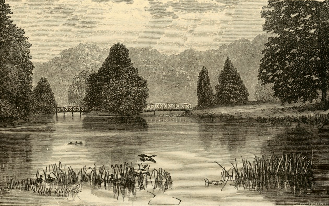 A tó, Blenheim, 1898. alkotó: Unbekannt