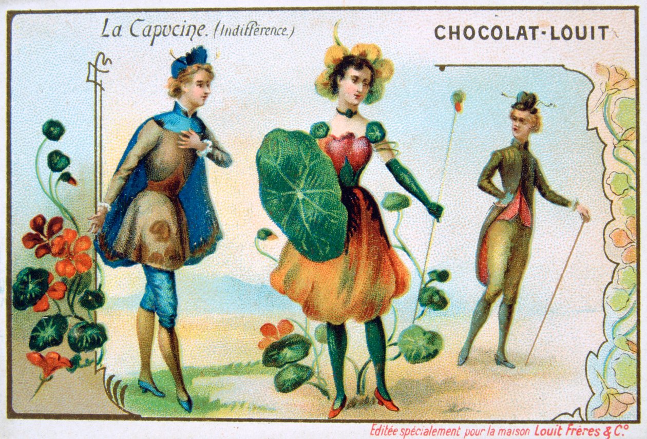 A virágok nyelve, Nasturtium, Közöny, c1900 alkotó: Unbekannt