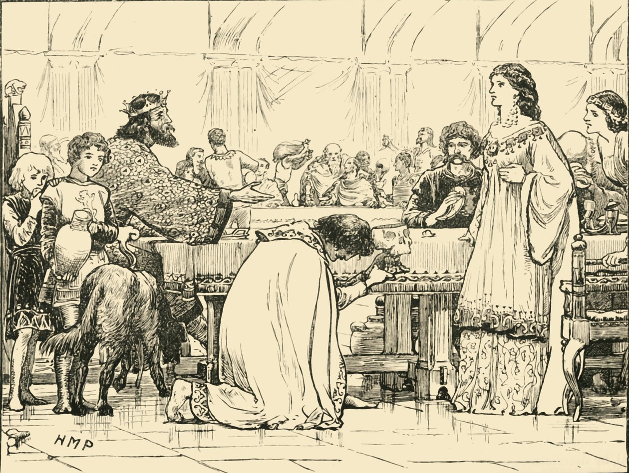 Alboin utolsó lakoma, i.sz. 570, 1890. alkotó: Unbekannt