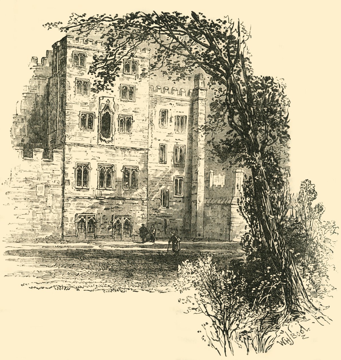 A Lollards-torony, Lambeth-palota, 1878. alkotó: Unbekannt