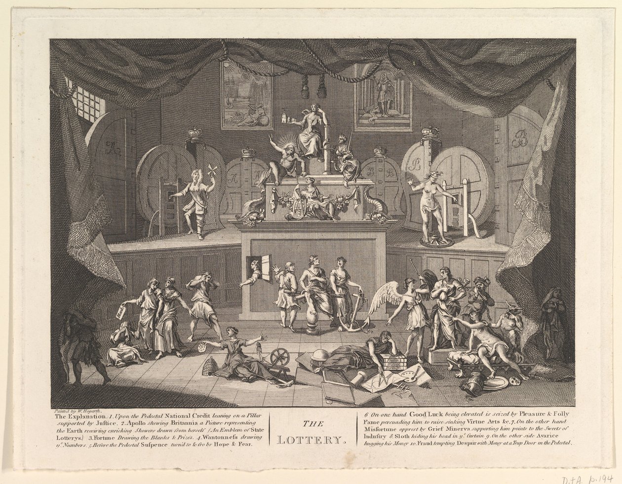 A lottó, [1724 után]. alkotó: Unbekannt