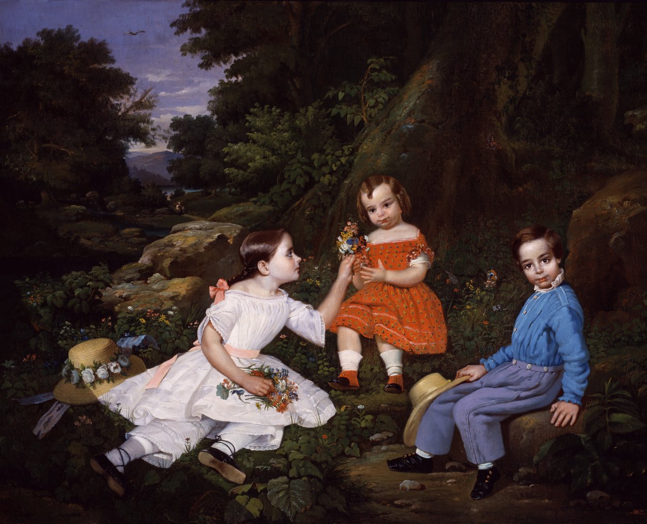 A Mabie Children, kb. 1852. alkotó: Unbekannt