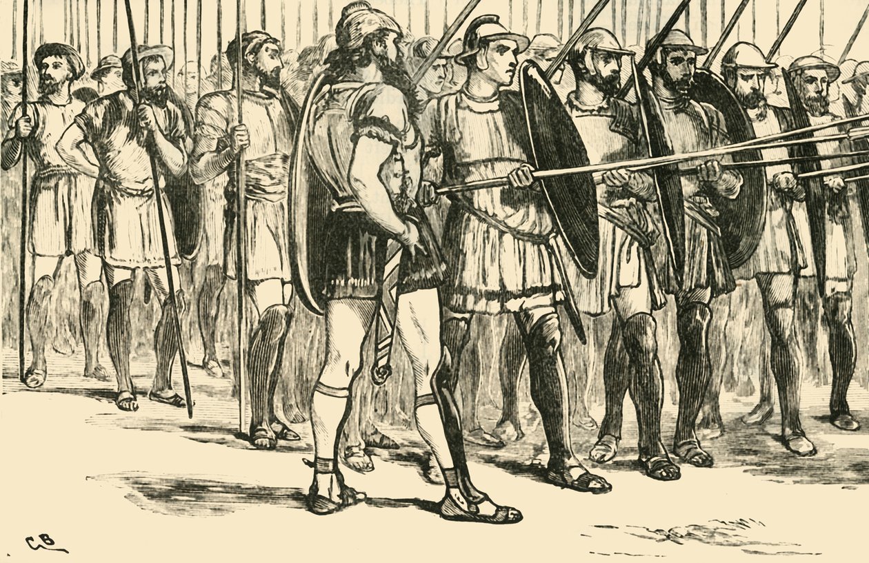 A macedón falanx, 1890. alkotó: Unbekannt