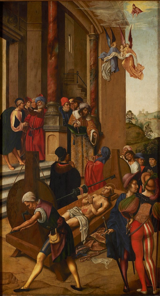 Szent Erasmus vértanúsága, 1500. alkotó: Unbekannt
