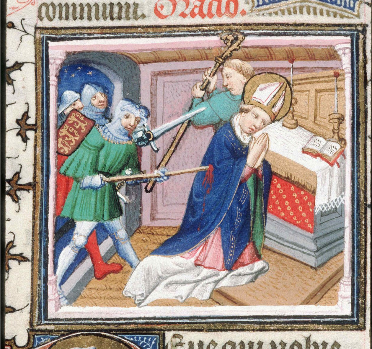 Becket Szent Tamás mártíromsága, 1460-as évek. alkotó: Unbekannt