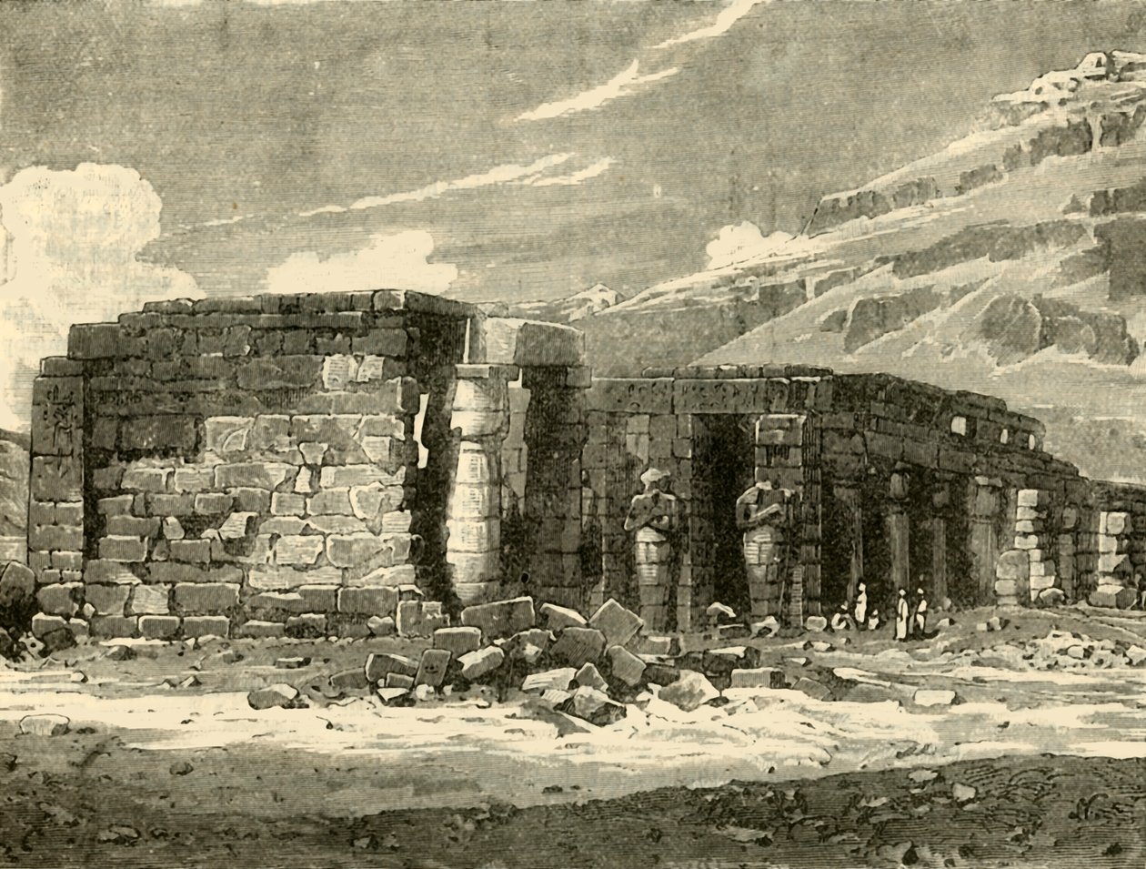 The Memnonium Thébában, 1890. alkotó: Unbekannt
