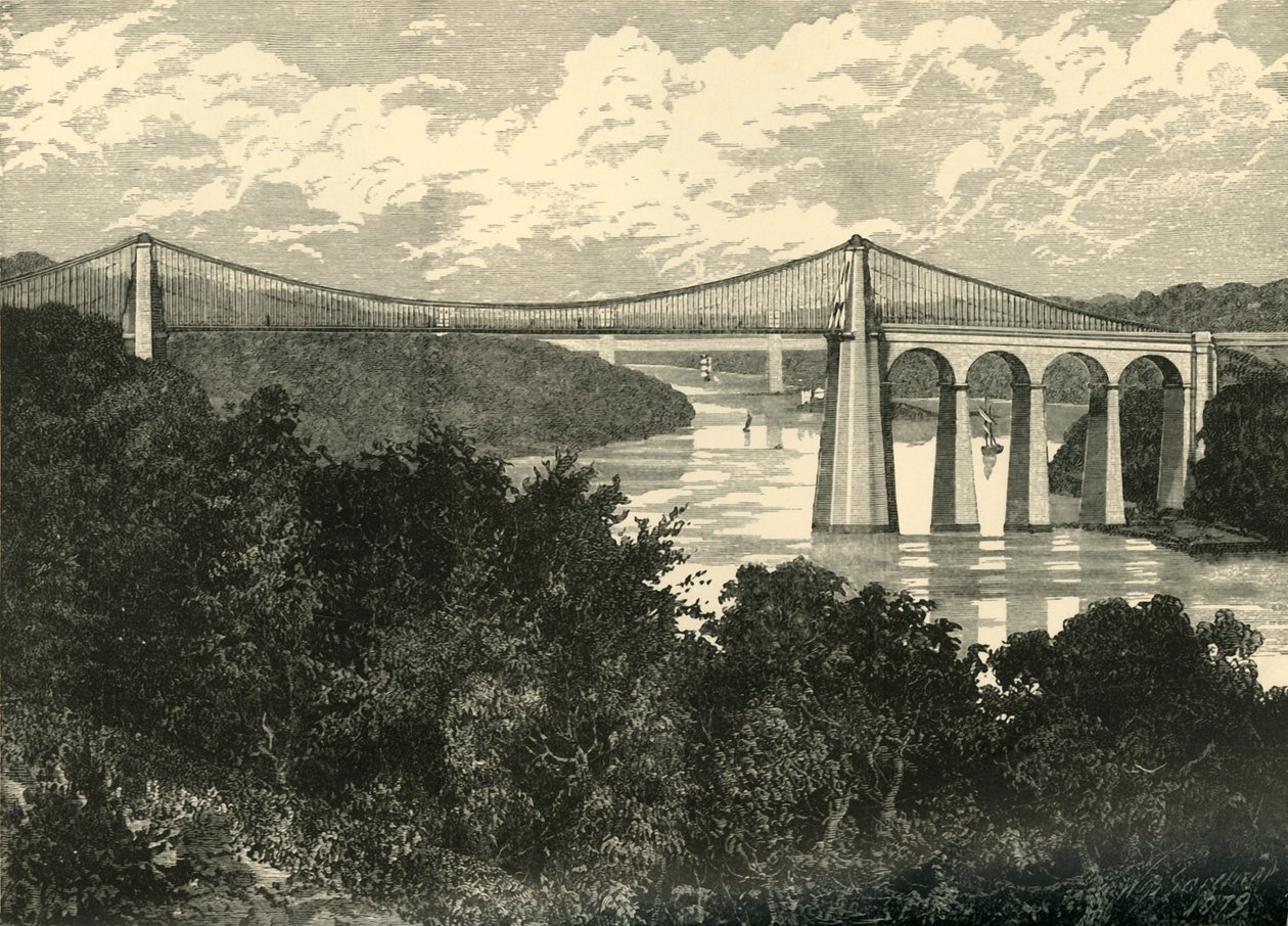 A menai függőhíd, 1898. alkotó: Unbekannt