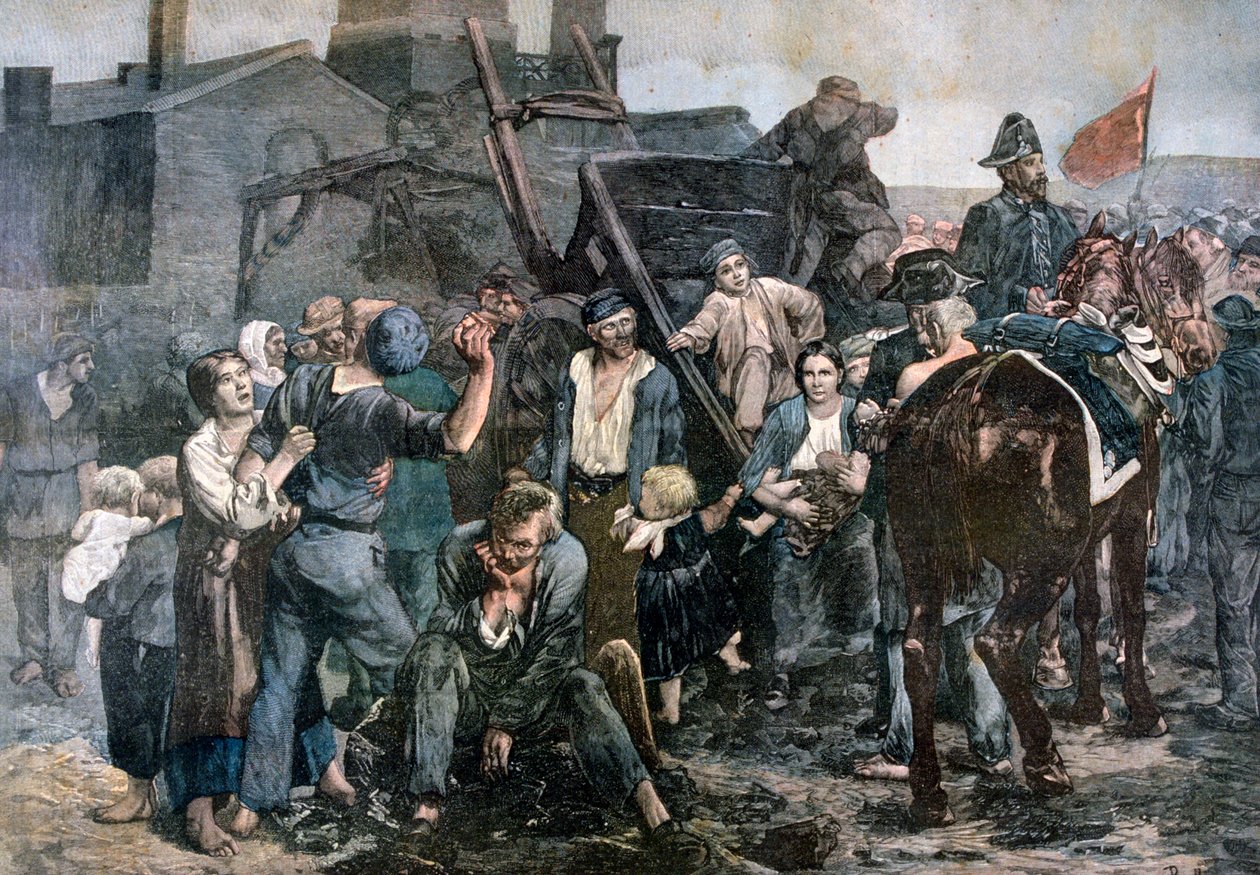A bányászsztrájk Carmaux-ban, 1892 alkotó: Unbekannt