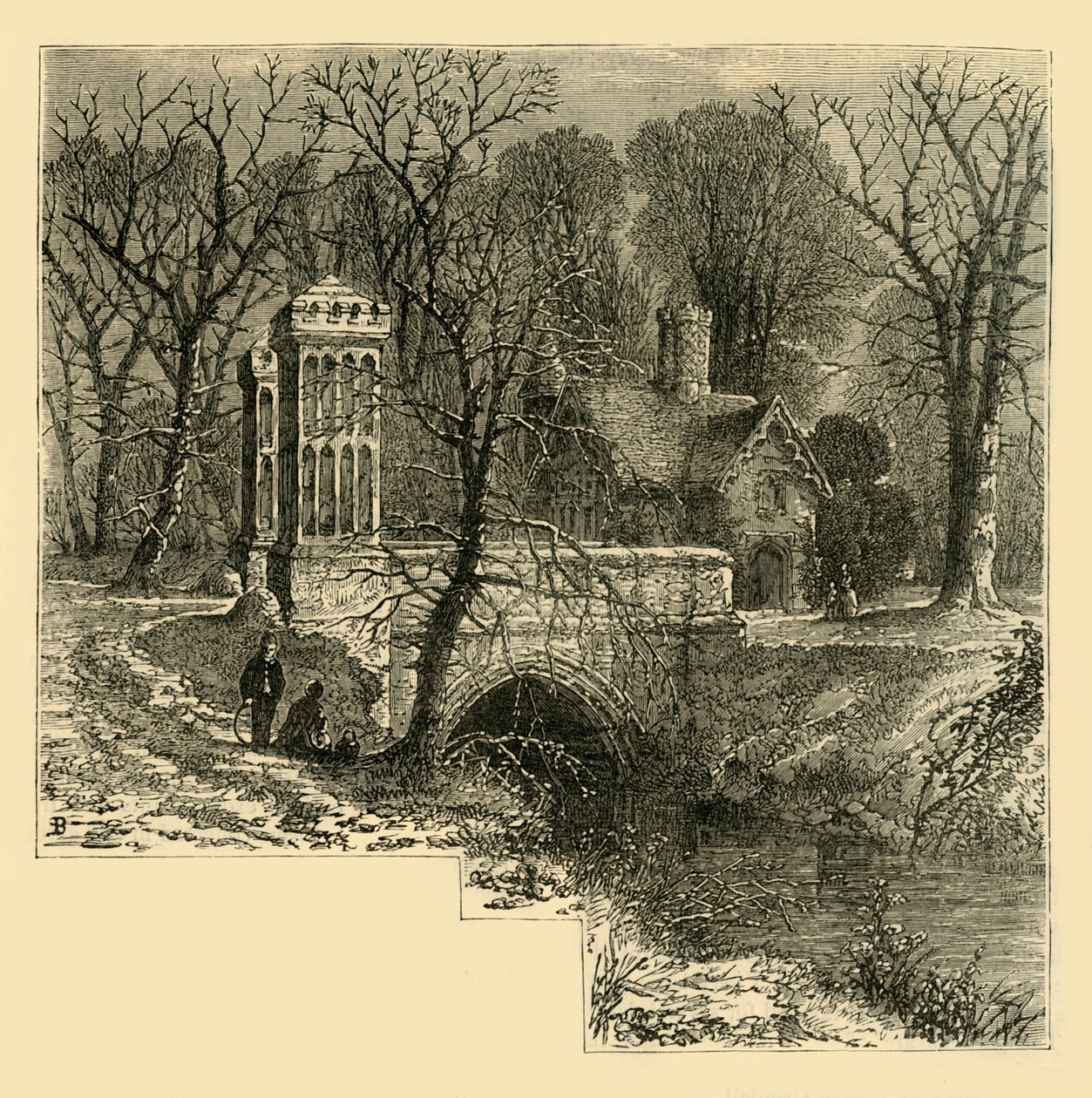 The Moat, Fulham Palace, 1878. alkotó: Unbekannt