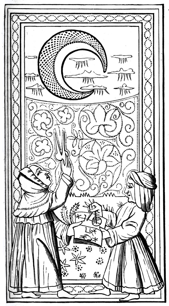 A Hold, tarotkártya, 14. század, 1870 alkotó: Unbekannt