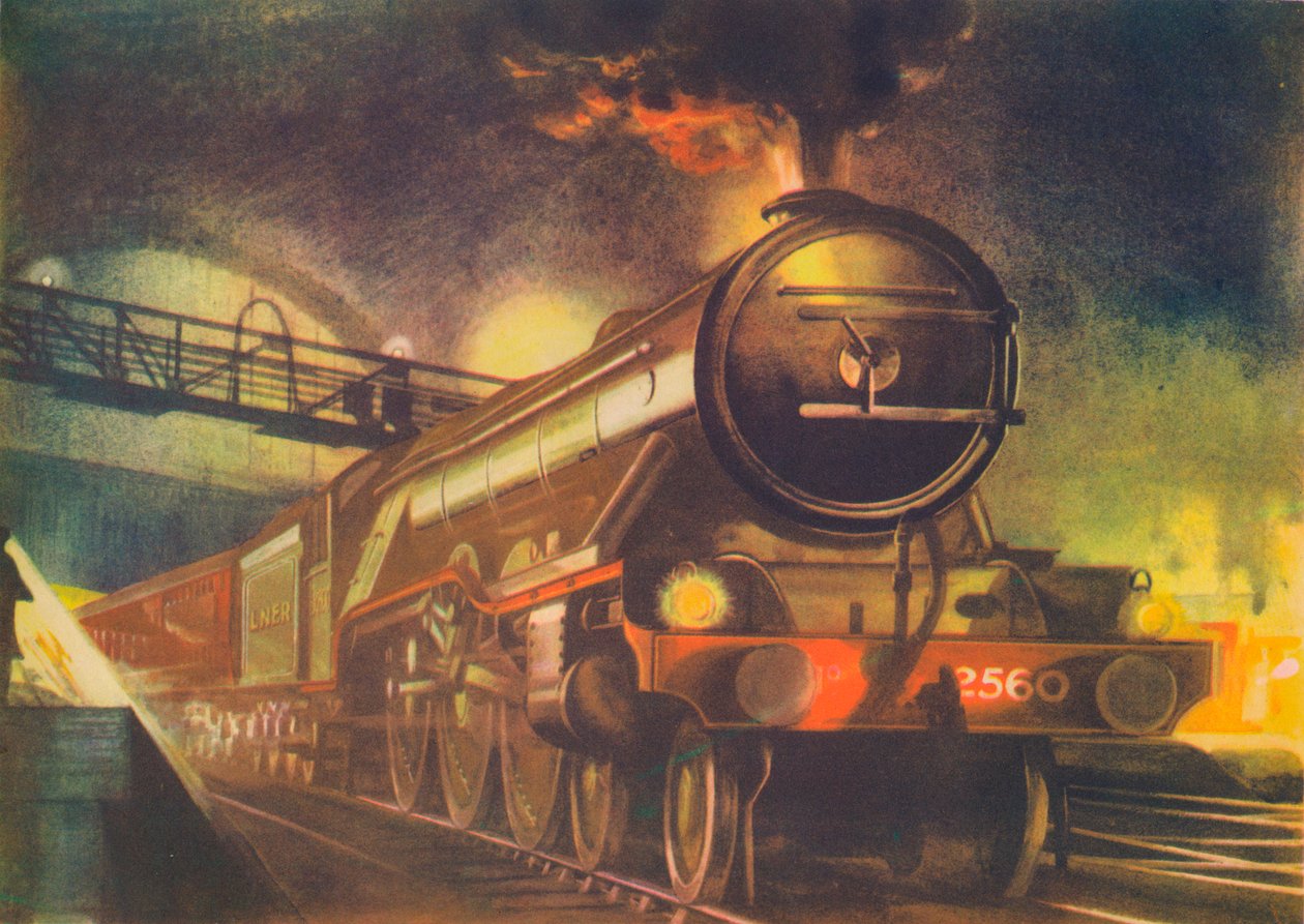 The Night Scotsman, L.N.E.R., elhagyja a Kings Crosst, 1940 alkotó: Unbekannt