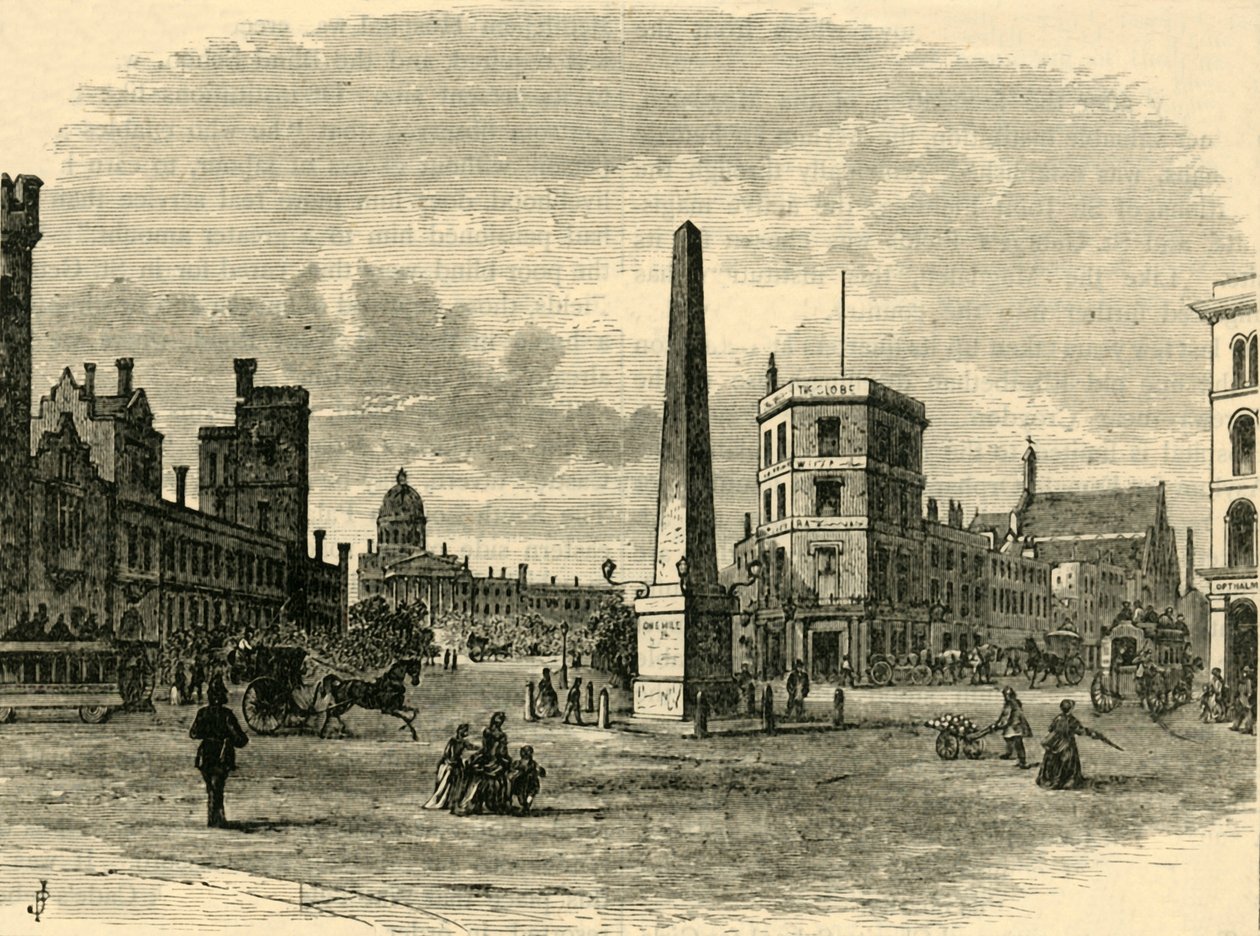 Az obeliszk a St. Georges Circusban, 1878. alkotó: Unbekannt