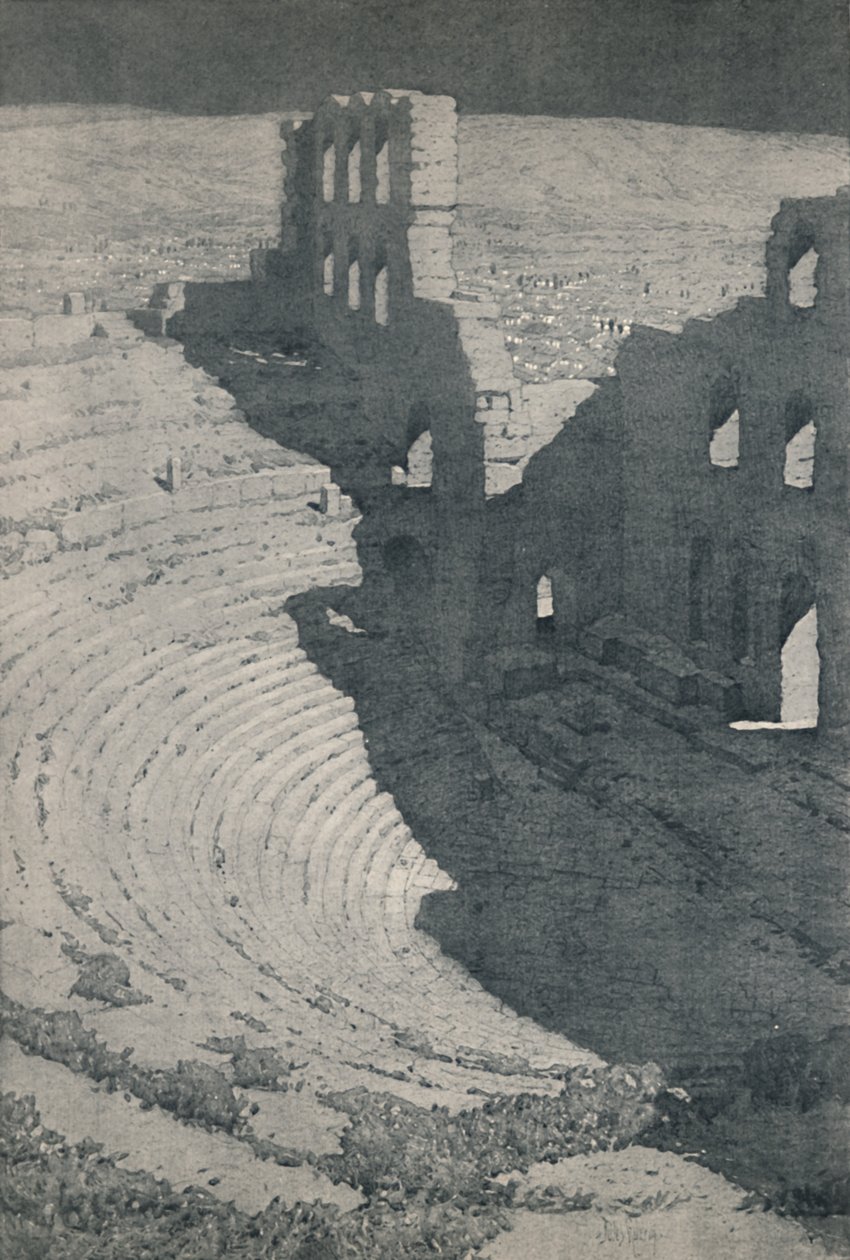 Herodes Atticus Odeum Athénban, 1913 alkotó: Unbekannt