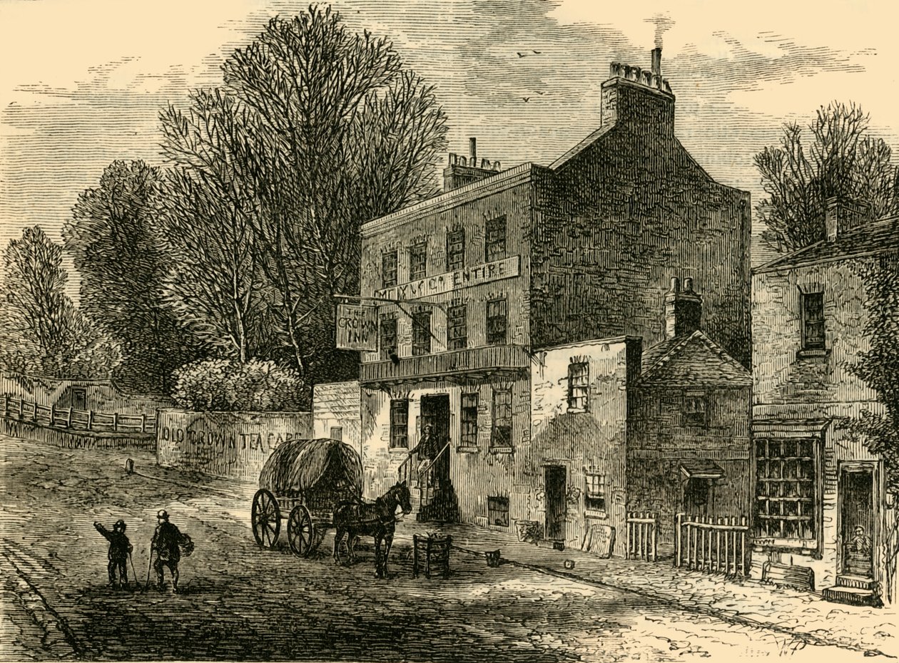 The Old Crown Inn, Highgate, 1830, 1876. alkotó: Unbekannt