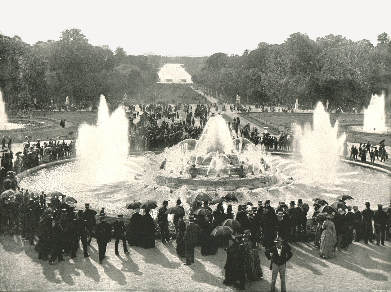 The Palace Fountains, Versailles, Franciaország, 1895. alkotó: Unbekannt