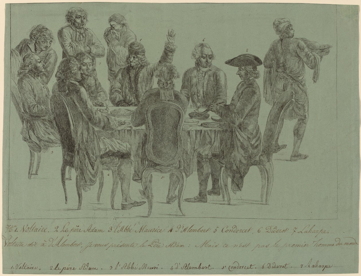A filozófusok étkezése, 1772 után. alkotó: Unbekannt