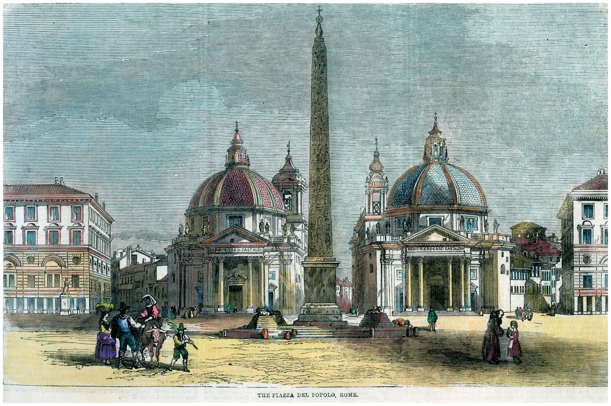 A Piazza del Popolo, Róma, Olaszország, 1880 alkotó: Unbekannt