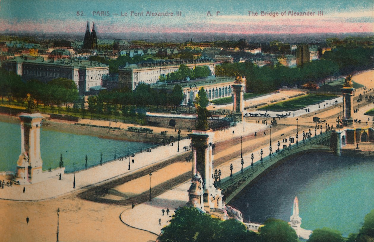 A Pont Alexandre III, Párizs, 1920 alkotó: Unbekannt
