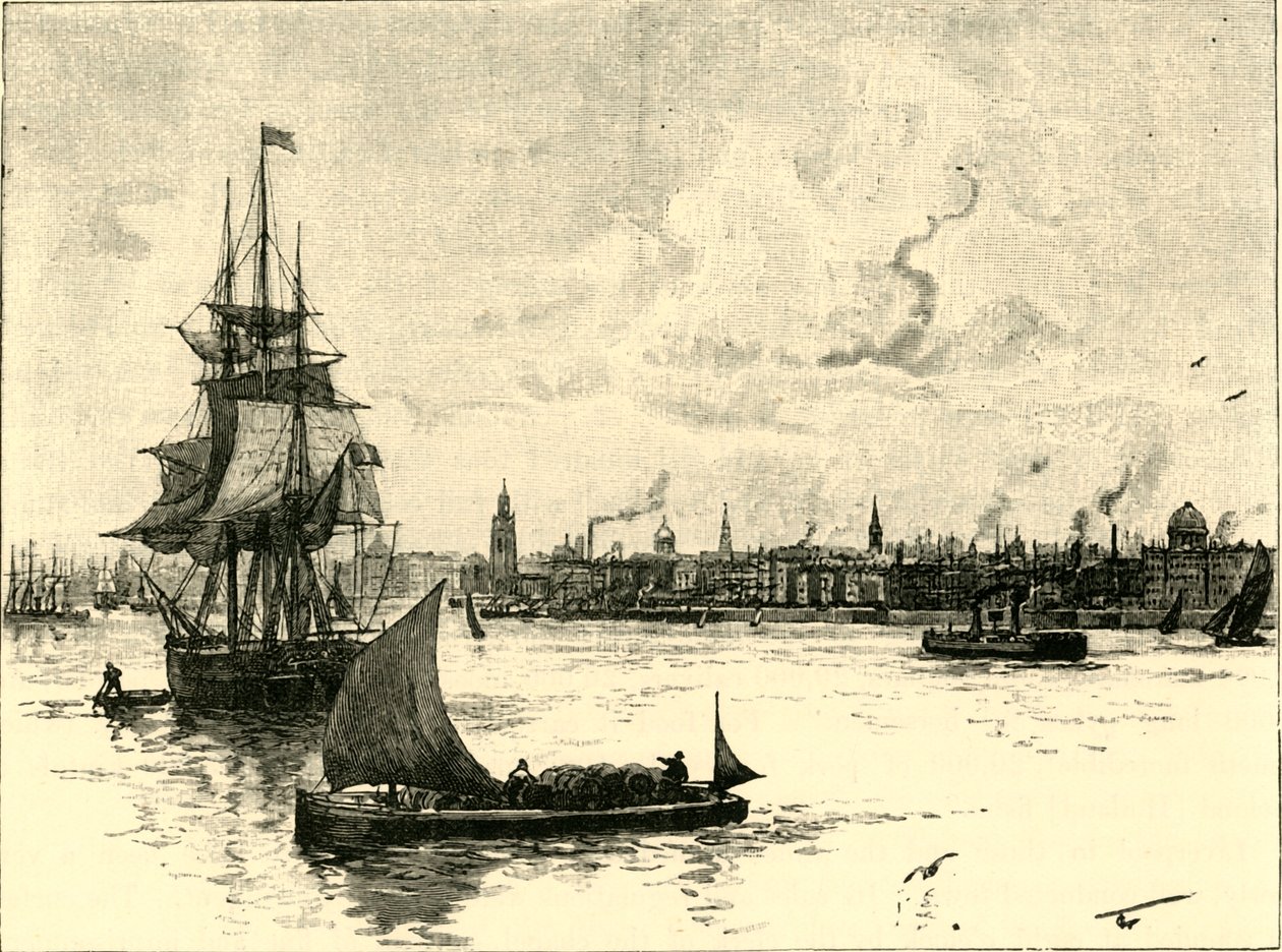 Liverpool kikötője, 1898. alkotó: Unbekannt