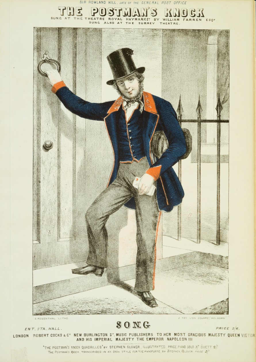 A Postmans Knock c1855 . alkotó: Unbekannt