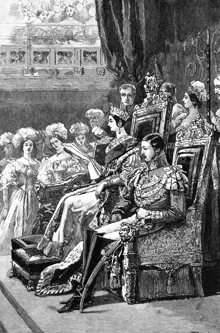 A királynő megnyitja a Parlamentet, 1846, 1900 alkotó: Unbekannt
