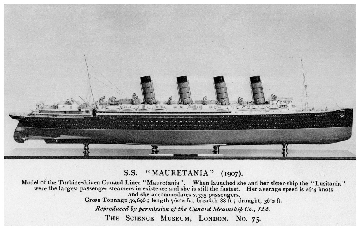 Az RMS Mauretania, XX. század alkotó: Unbekannt