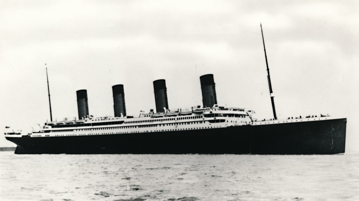 Az RMS Titanic elhagyja Southamptont, 1912. április 10. alkotó: Unbekannt