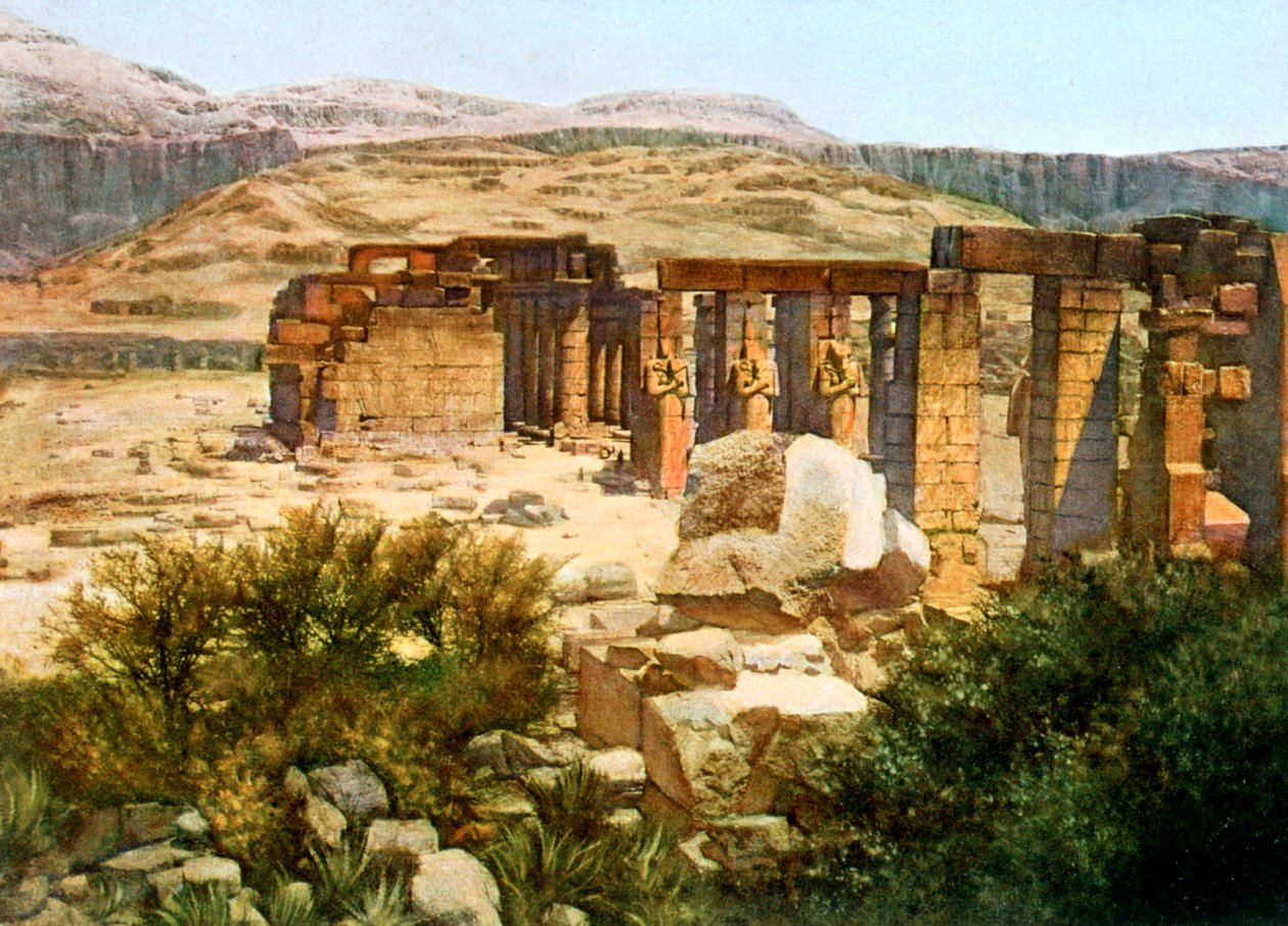 A Ramesseum, Théba, Egyiptom, XX. század alkotó: Unbekannt
