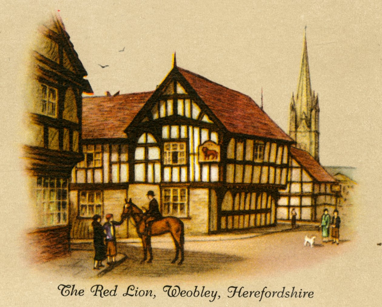 A vörös oroszlán, Weobley, Herefordshire, 1936. alkotó: Unbekannt
