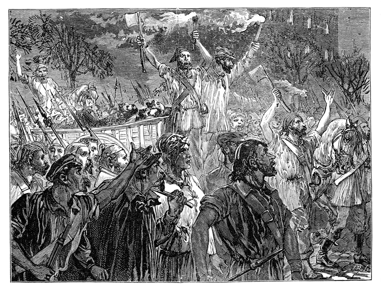 A forradalom Párizsban, 19. század, 1900 alkotó: Unbekannt