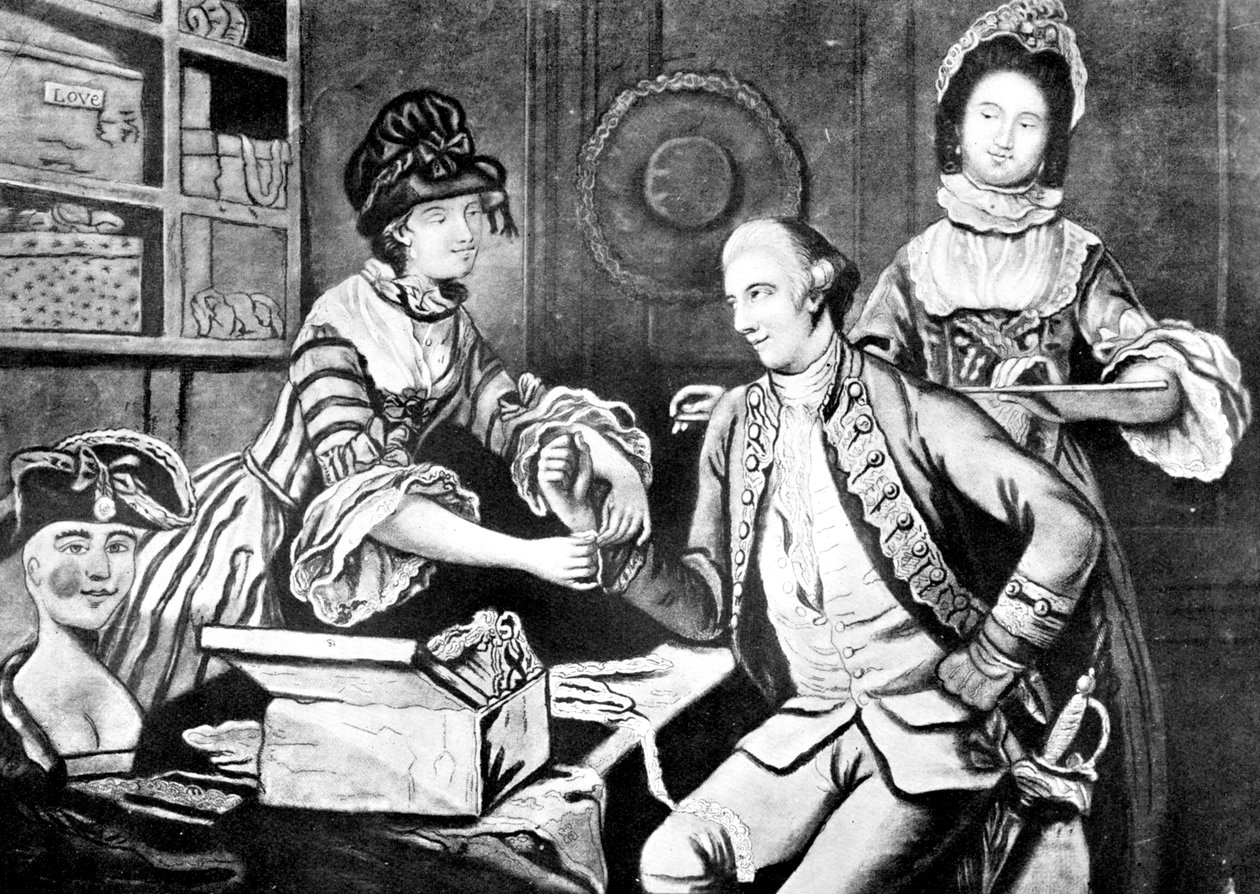 The Rival Milliners, 1770 alkotó: Unbekannt