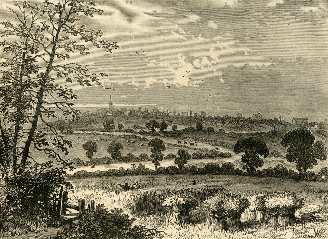 A római út, a Tufnell Park, 1838-ban, 1876 körül. alkotó: Unbekannt