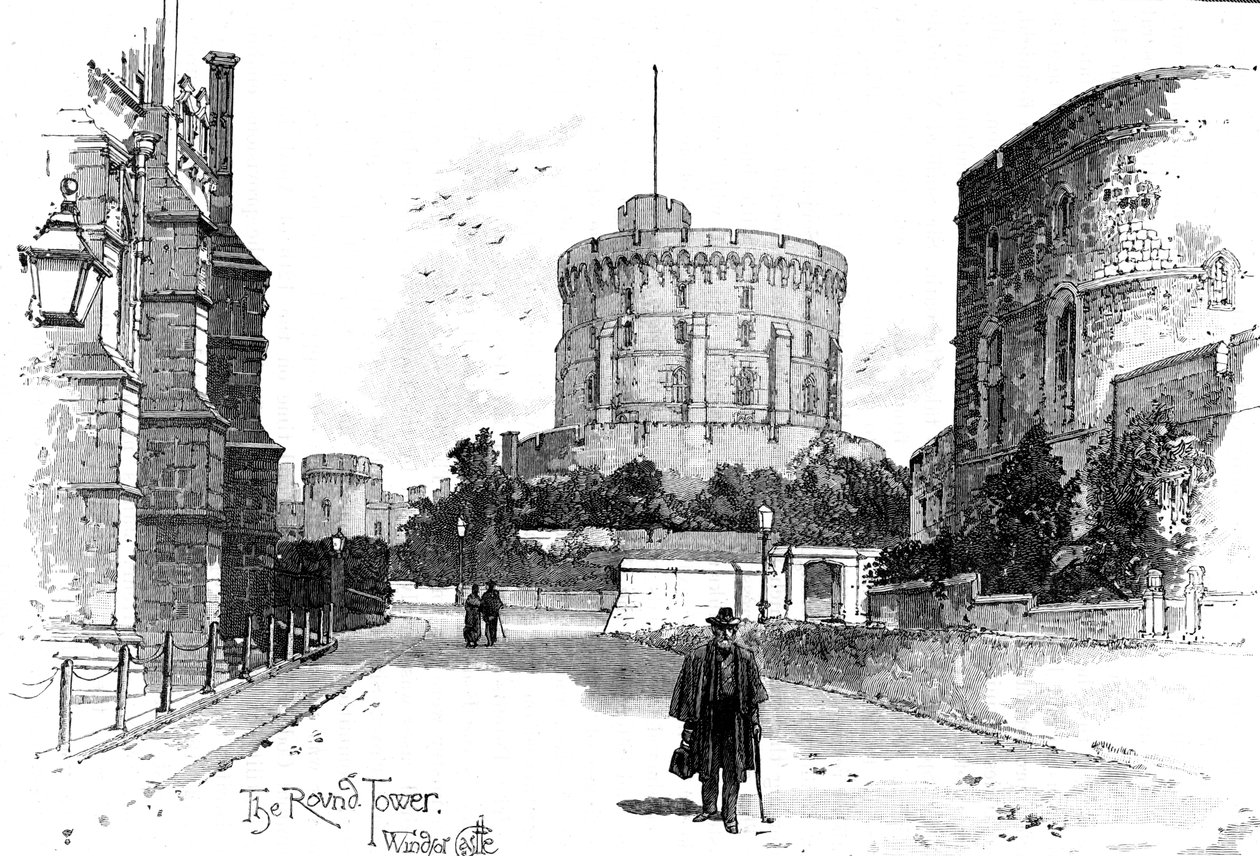 A kerek torony, windsori kastély, Berkshire, 1900 alkotó: Unbekannt