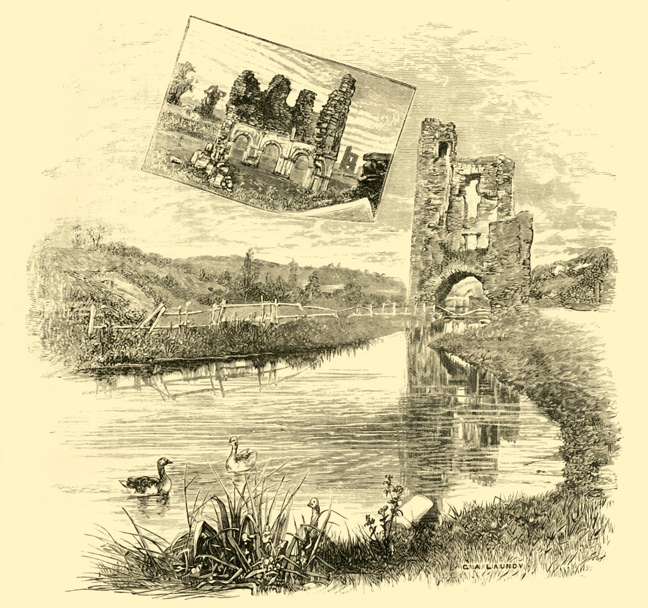 Mellifont apátság romjai, 1898. alkotó: Unbekannt